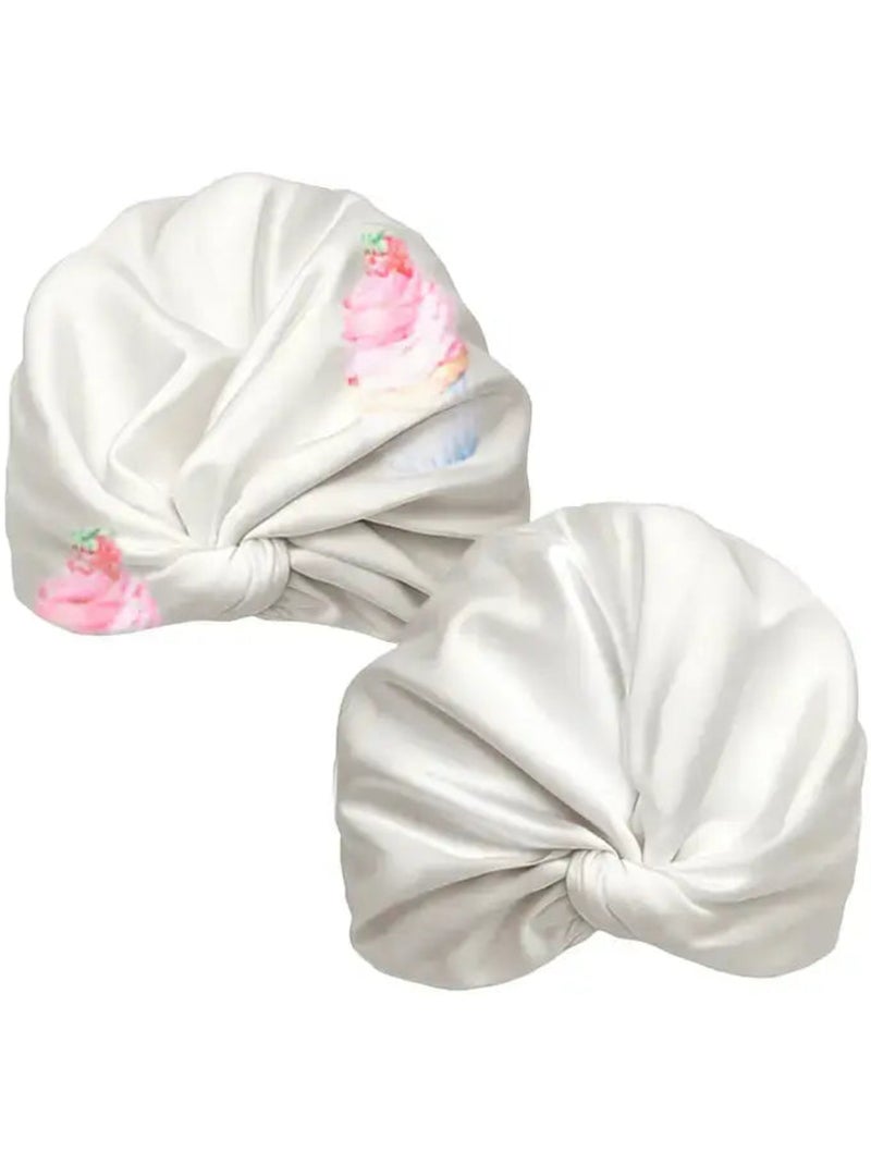 Turban de bain réversible Anti-UV Fille Charlotte Blanc - Kiabi