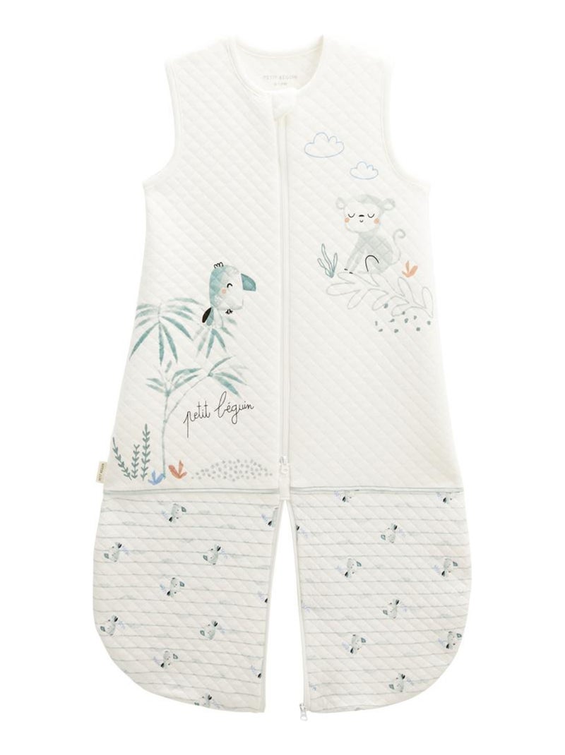 Turbulette d'été en coton matelassé avec jambes séparables Kimi Ecru - Kiabi