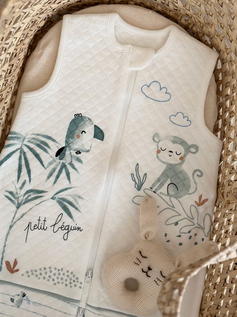 Turbulette d'été en coton matelassé avec jambes séparables Kimi Ecru - Kiabi