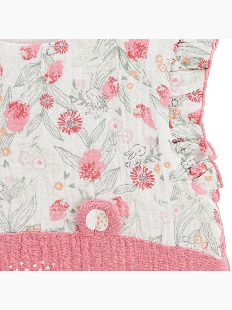 Turbulette d'été en gaze de coton avec pieds retroussables Anaelle Rose - Kiabi