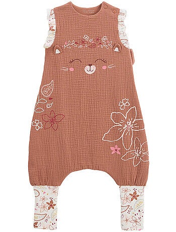 Turbulette d'été en gaze de coton avec pieds retroussables Arizona