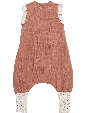 Turbulette d'été en gaze de coton avec pieds retroussables Arizona