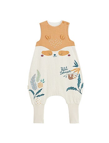 Turbulette d'été en gaze de coton avec pieds retroussables Baroudeur