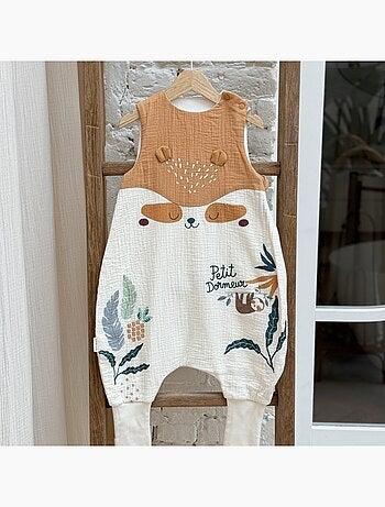 Turbulette d'été en gaze de coton avec pieds retroussables Baroudeur