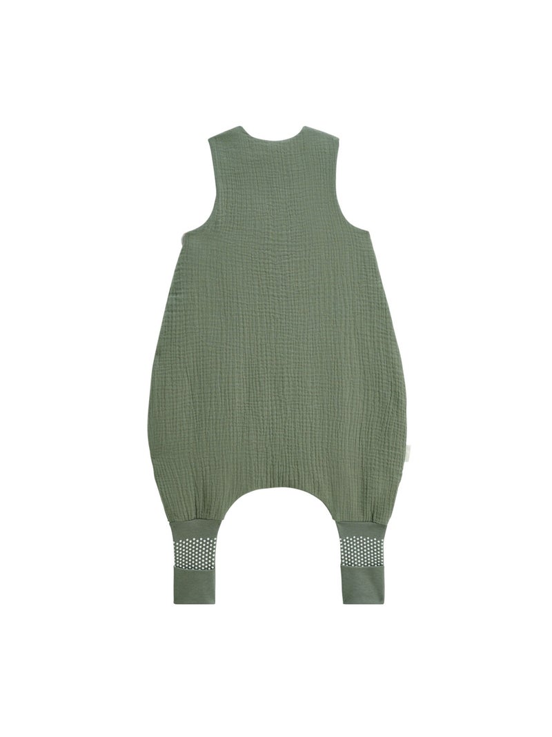 Turbulette d'été en gaze de coton avec pieds retroussables Dumbea Kaki - Kiabi