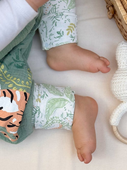 Turbulette d'été en gaze de coton avec pieds retroussables Kanha - Kiabi