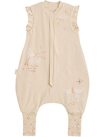 Turbulette d'été en gaze de coton avec pieds retroussables Poésie d'été