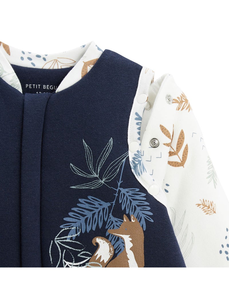 Turbulette d'hiver avec pieds retroussables et manches amovibles Bivouac Bleu - Kiabi