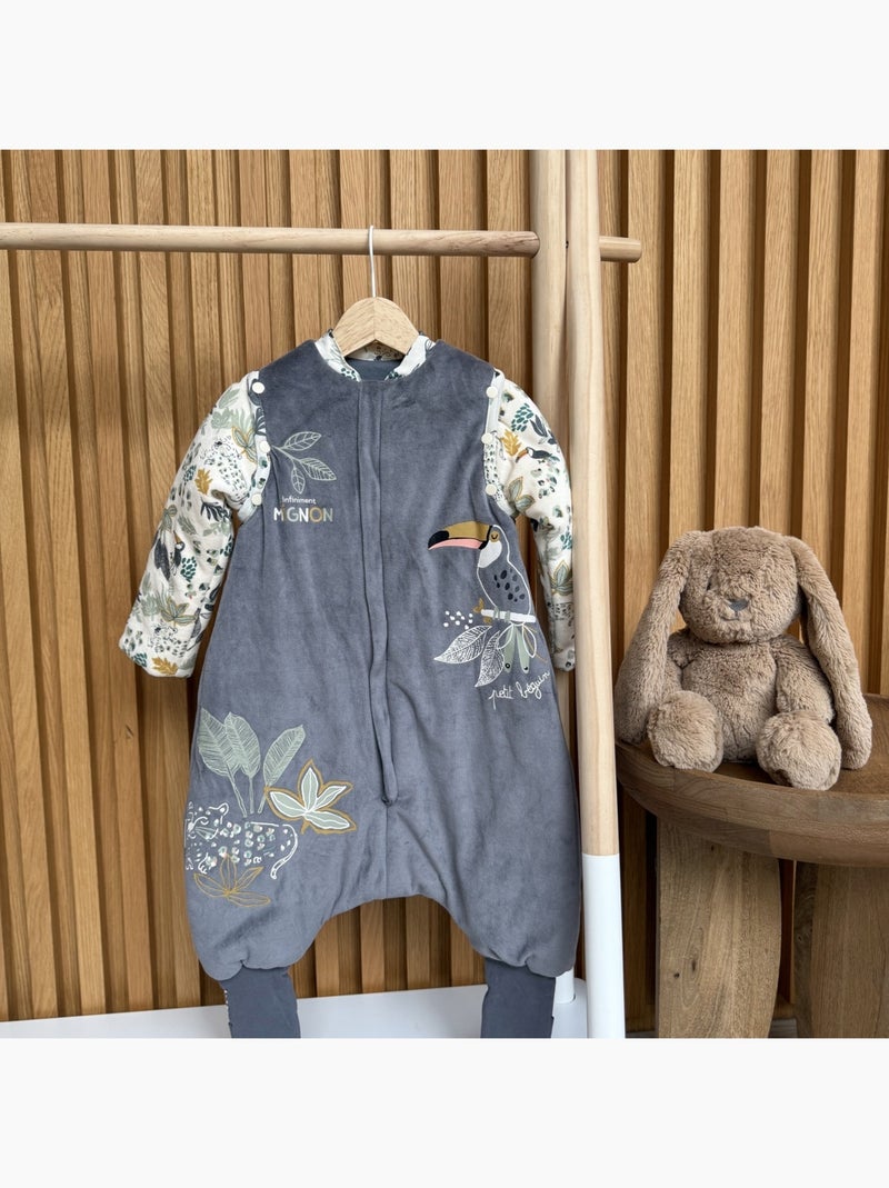 Turbulette d'hiver avec pieds retroussables et manches amovibles Boavista Gris Gris - Kiabi