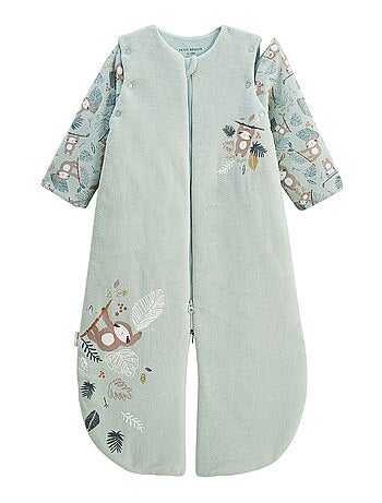 Turbulette d'hiver en velours avec manches amovibles et jambes séparables Cache-cache