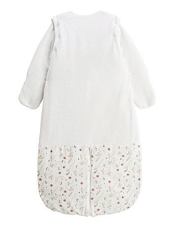 Turbulette d'hiver en velours avec manches amovibles et jambes séparables Perle