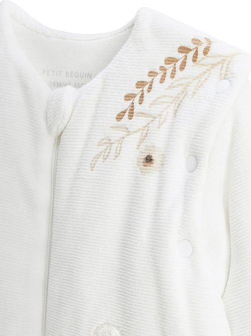 Turbulette d'hiver en velours avec manches amovibles et jambes séparables Perle - Kiabi Turbulette d'hiver en velours avec manches amovibles et jambes séparables Perle - Kiabi