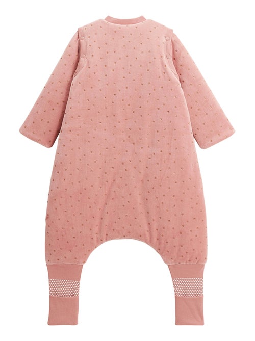 Turbulette d'hiver en velours avec pieds retroussables et manches amovibles bébé Rosa - Kiabi