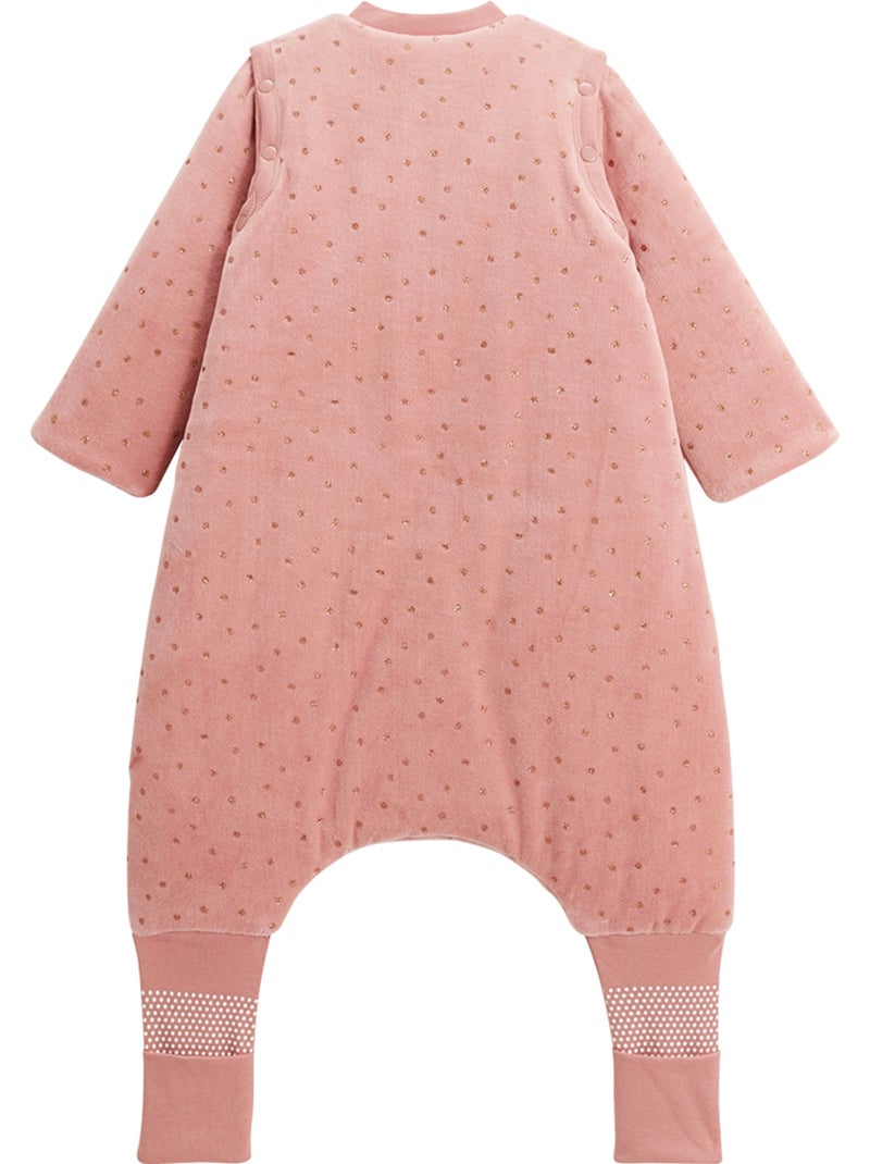 Turbulette d'hiver en velours avec pieds retroussables et manches amovibles bébé Rosa Rose - Kiabi