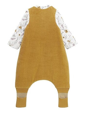Turbulette d'hiver en velours avec pieds retroussables et manches amovibles Charlie