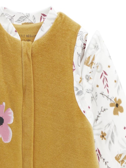 Turbulette d'hiver en velours avec pieds retroussables et manches amovibles Charlie - Kiabi