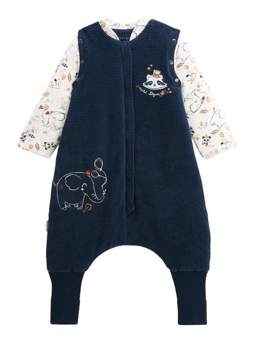 Turbulette d'hiver en velours avec pieds retroussables et manches amovibles Cirque d'automne - Kiabi