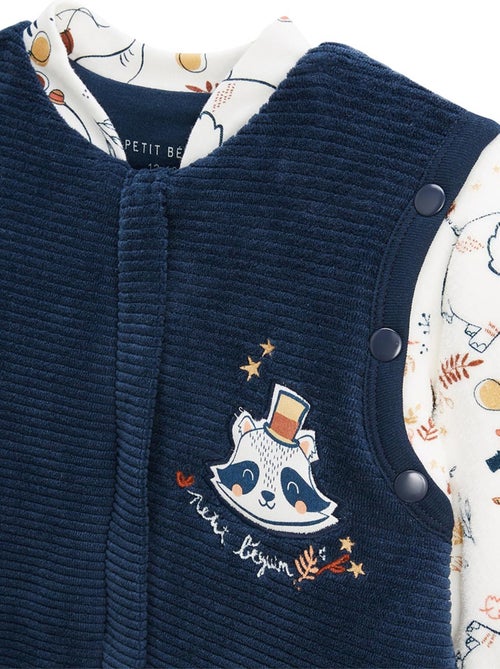 Turbulette d'hiver en velours avec pieds retroussables et manches amovibles Cirque d'automne - Kiabi