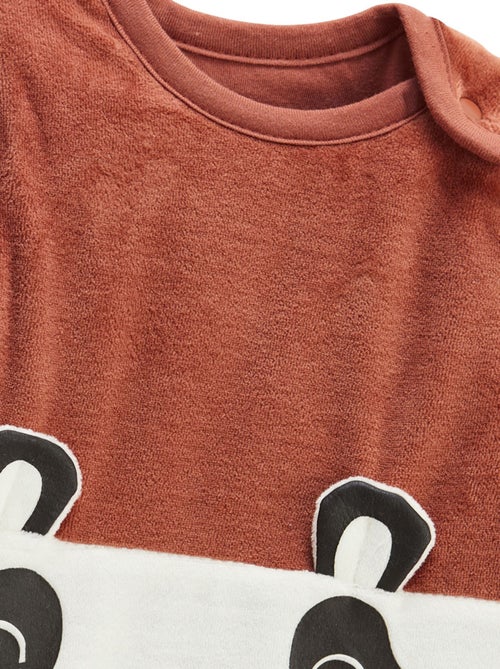 Turbulette d'hiver en velours avec pieds retroussables et manches amovibles Maloueg - Kiabi