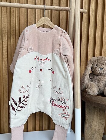 Turbulette d'hiver en velours avec pieds retroussables et manches amovibles Manouk