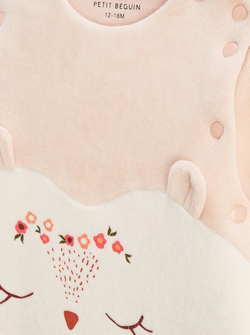 Turbulette d'hiver en velours avec pieds retroussables et manches amovibles Manouk - Kiabi