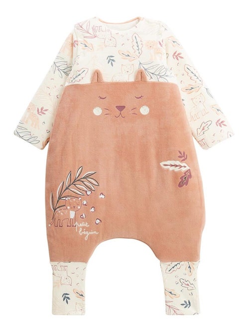 Turbulette d'hiver en velours avec pieds retroussables et manches amovibles Matcha - Kiabi