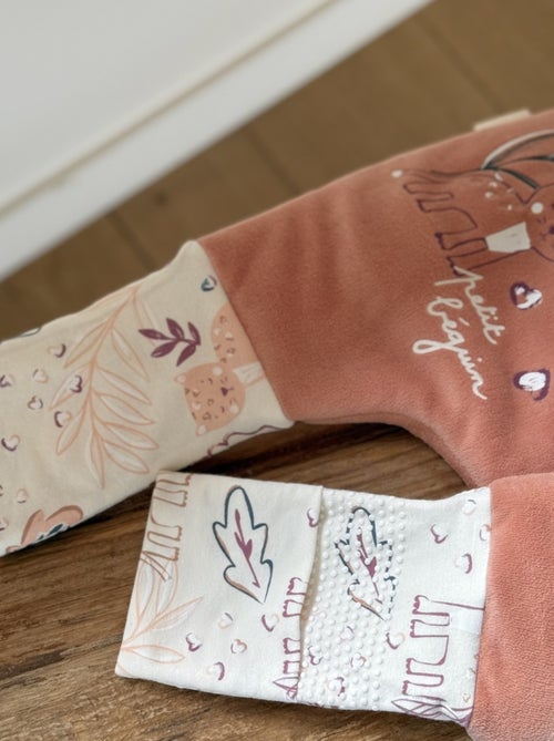 Turbulette d'hiver en velours avec pieds retroussables et manches amovibles Matcha - Kiabi