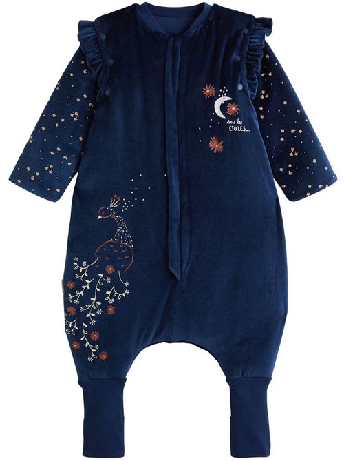 Turbulette d'hiver en velours avec pieds retroussables et manches amovibles ollie - Kiabi