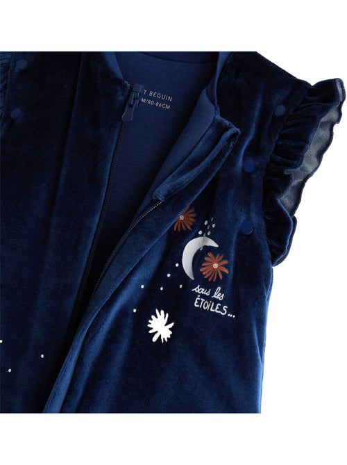 Turbulette d'hiver en velours avec pieds retroussables et manches amovibles ollie - Kiabi
