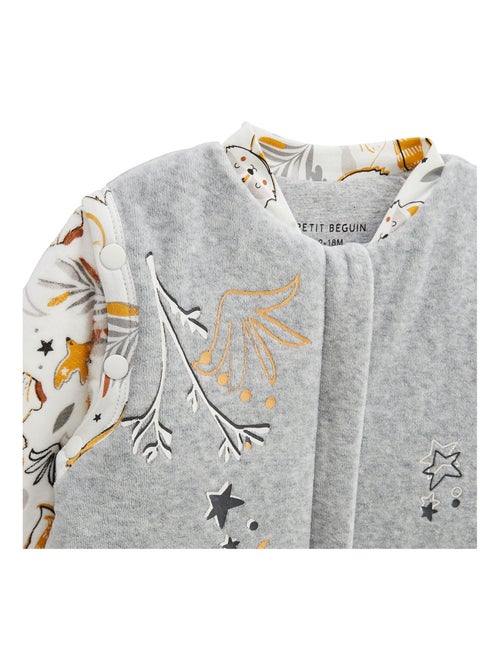 Turbulette d'hiver en velours avec pieds retroussables et manches amovibles Petit Loup - Kiabi