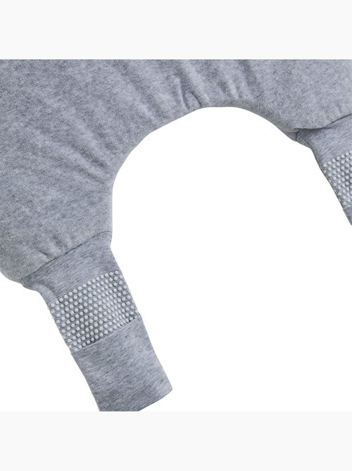 Turbulette d'hiver en velours avec pieds retroussables et manches amovibles pistache - Kiabi