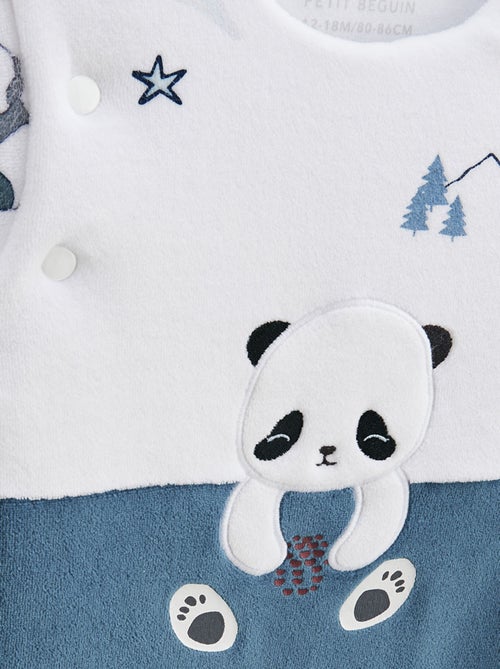 Turbulette d'hiver en velours avec pieds retroussables et manches amovibles Tao - Kiabi