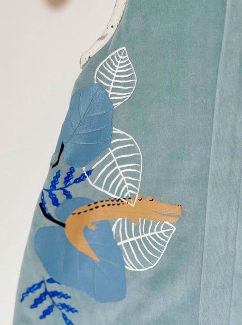 Turbulette d'hiver en velours avec pieds retroussables Félintrépide - Kiabi