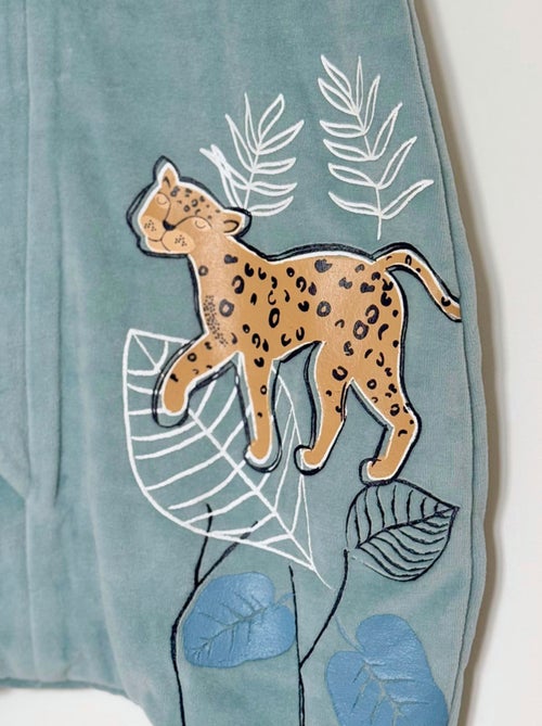 Turbulette d'hiver en velours avec pieds retroussables Félintrépide - Kiabi