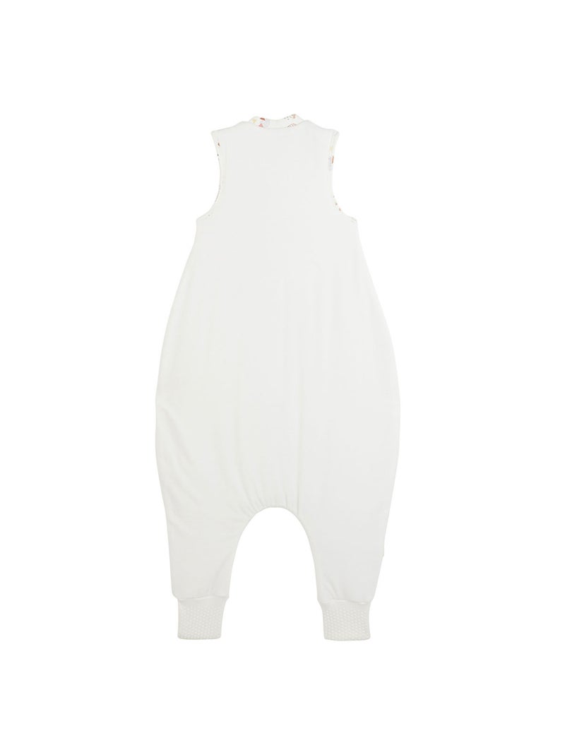 Turbulette d'hiver en velours avec pieds retroussables Gaufrette Ecru - Kiabi