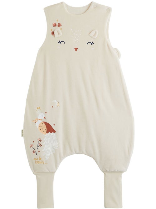 Turbulette d'hiver en velours avec pieds retroussables ollie - Kiabi