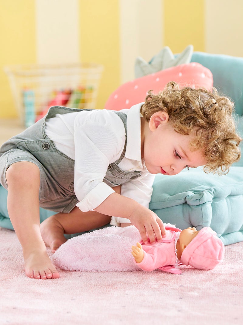 Turbulette Peluche Rose pour poupon 30 cm N/A - Kiabi