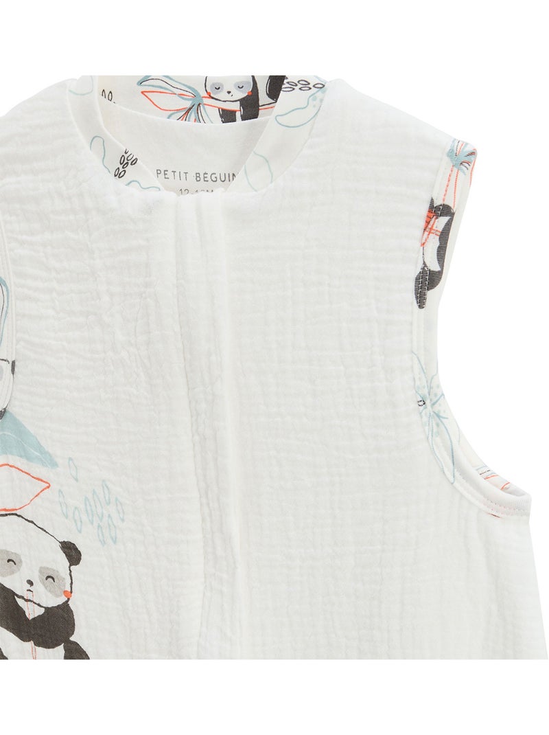 Turbulette TOG 0,5 en gaze de coton avec pieds retroussables Bento Ecru - Kiabi