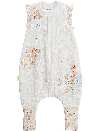 Turbulette TOG 0,5 en gaze de coton avec pieds retroussables Praline