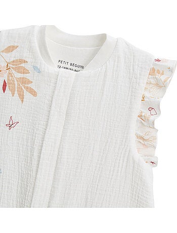 Turbulette TOG 0,5 en gaze de coton avec pieds retroussables Praline