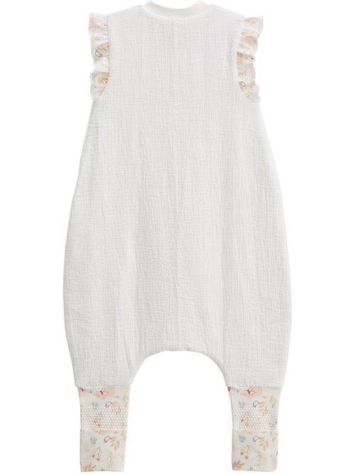 Turbulette TOG 0,5 en gaze de coton avec pieds retroussables Praline - Kiabi