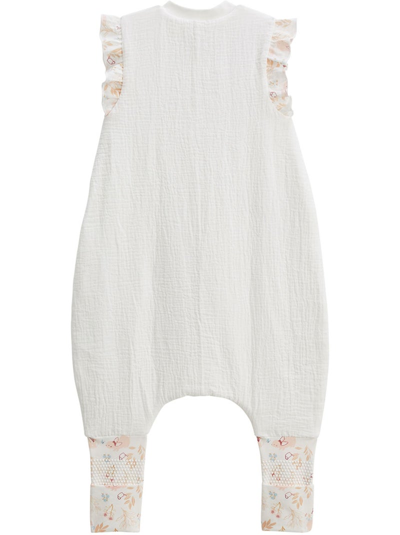 Turbulette TOG 0,5 en gaze de coton avec pieds retroussables Praline Ecru - Kiabi