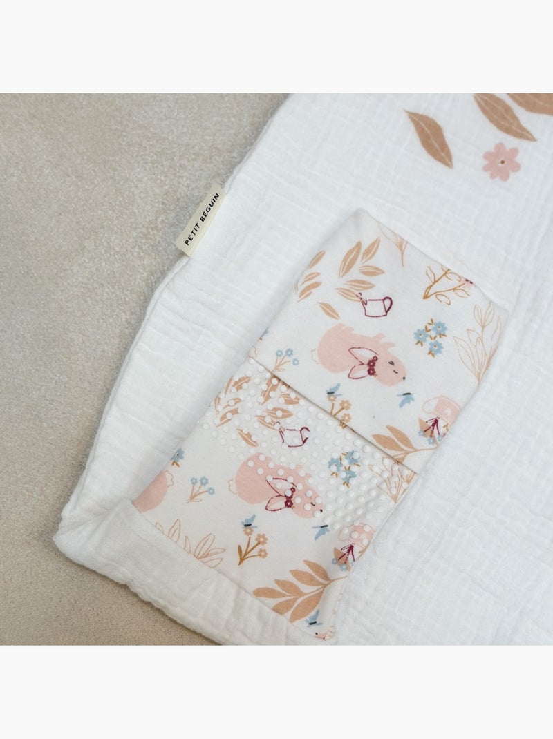 Turbulette TOG 0,5 en gaze de coton avec pieds retroussables Praline Ecru - Kiabi