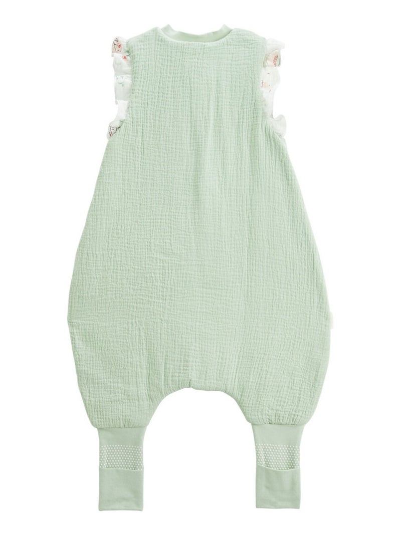 Turbulette TOG 2 en gaze de coton avec pieds retroussables Arya Vert - Kiabi