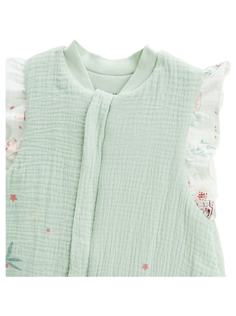 Turbulette TOG 2 en gaze de coton avec pieds retroussables Arya Vert - Kiabi