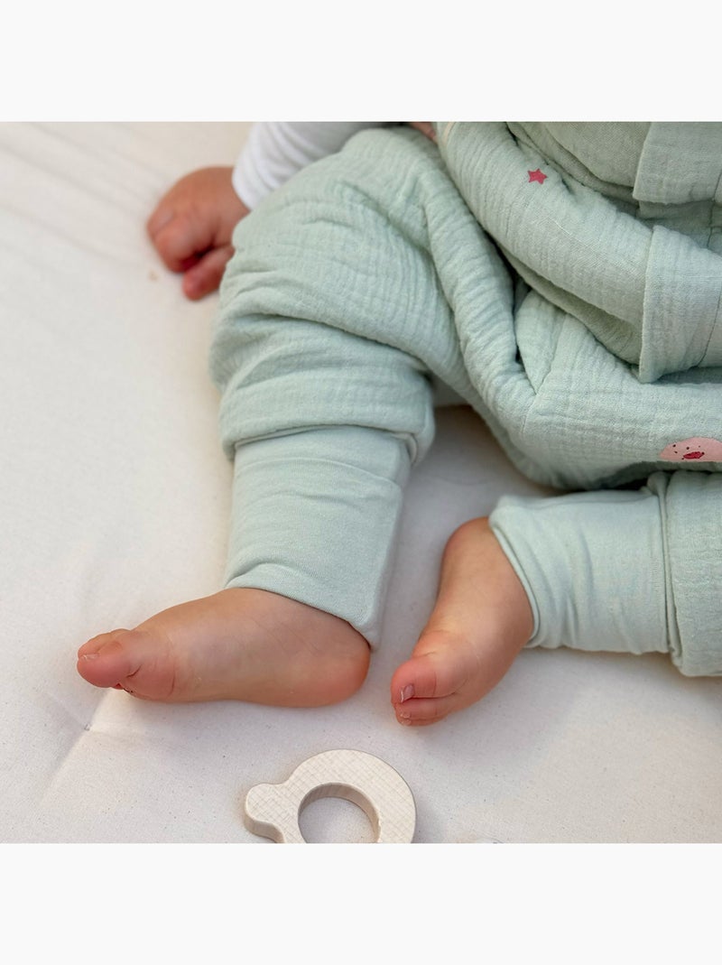 Turbulette TOG 2 en gaze de coton avec pieds retroussables Arya Vert - Kiabi