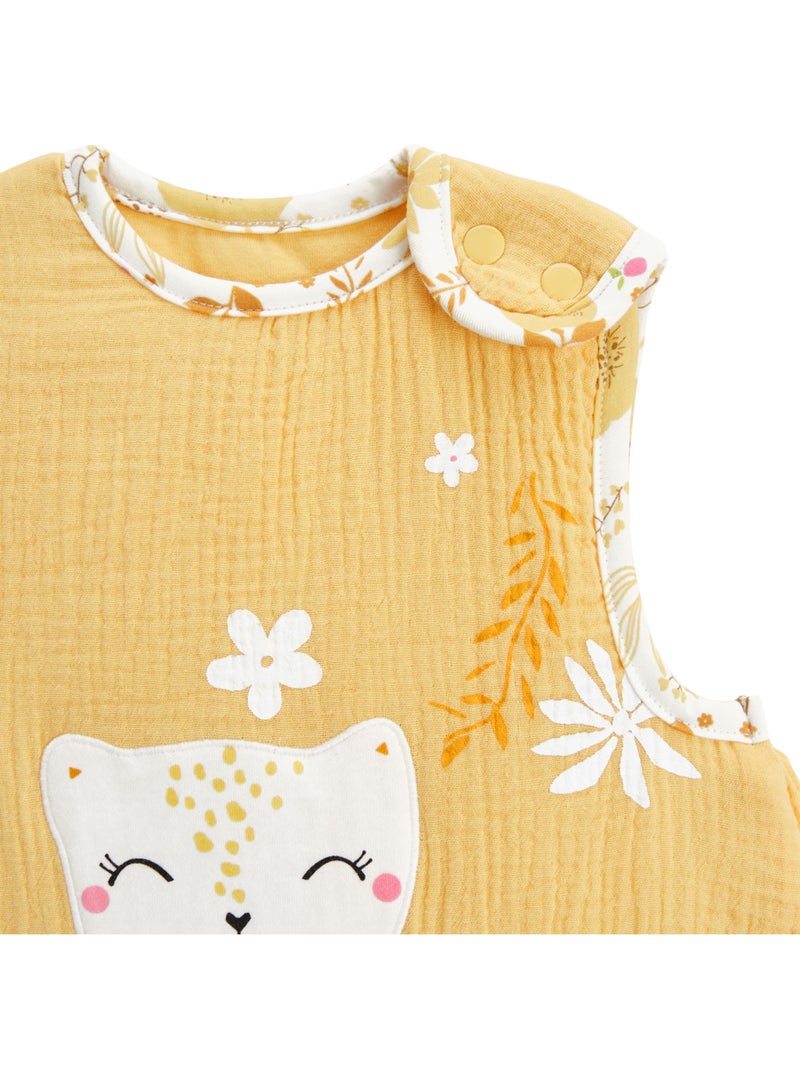 Turbulette TOG 2 en gaze de coton avec pieds retroussables Ciao Milano Jaune - Kiabi