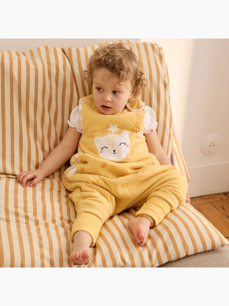 Turbulette TOG 2 en gaze de coton avec pieds retroussables Ciao Milano Jaune - Kiabi