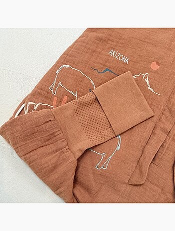 Turbulette TOG 2 en gaze de coton avec pieds retroussables et manches amovibles Kansas City