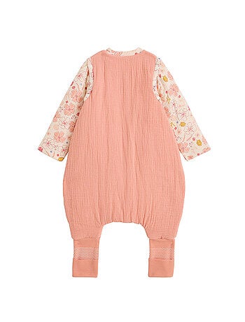 Turbulette TOG 2 en gaze de coton avec pieds retroussables et manches amovibles Santa Giulia